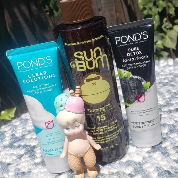 SUN BUM Skincare Sunbum Tanning Oil 2 Ponds Facial Foam Bundle Poshmark